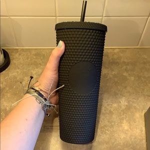 Black Matte studded Starbucks Tumbler 24 Oz